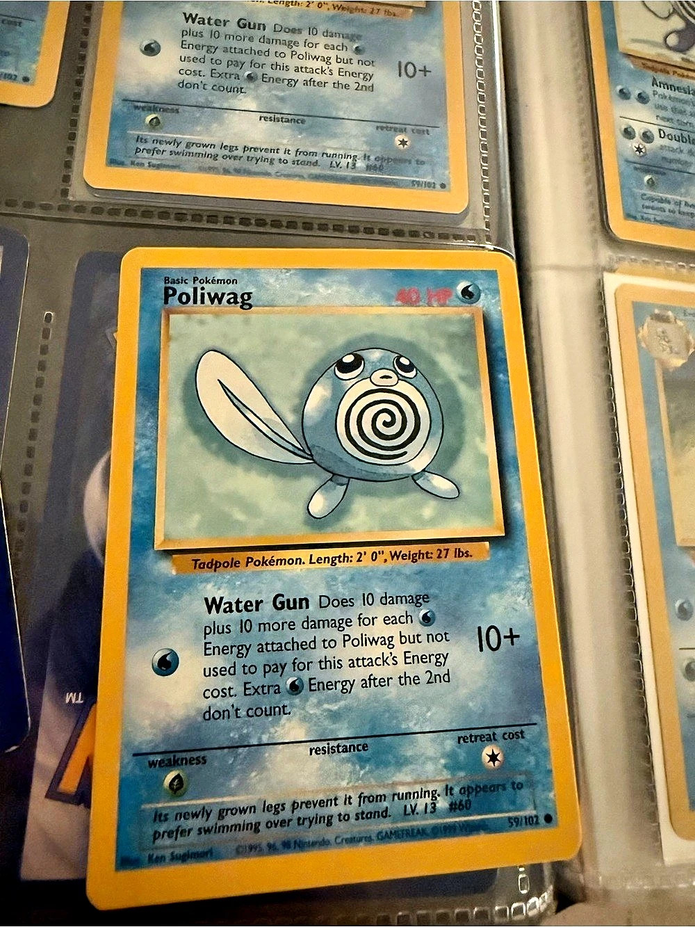 Nintendo Poliwag - Base Set 59/102 Base Set Pokémon Trading Card 59/102 vintage